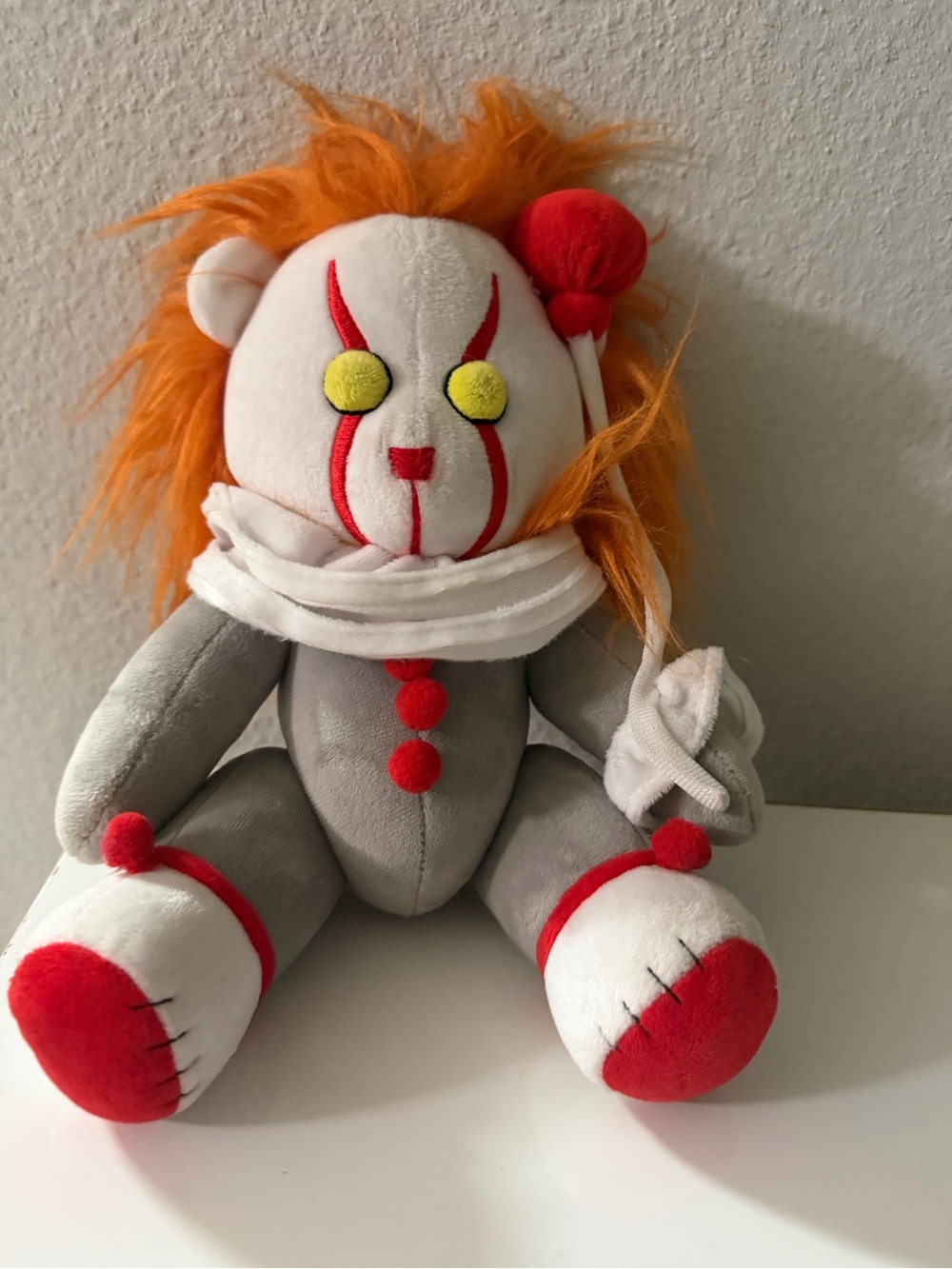 IT! Horror Movie Penny Wise The Dancing Clown Stuffed Bear Plush 9” Rare